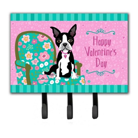 Jensendistributionservices Happy Valentines Day Boston Terrier Leash or Key Holder MI1725132